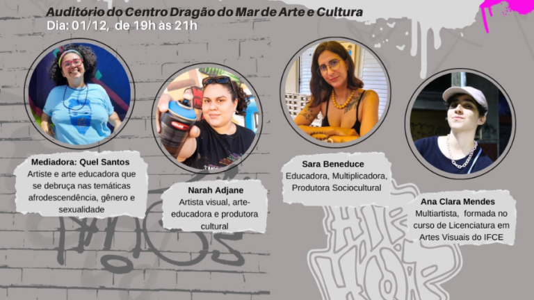 Igualdade de gênero nos eventos de graffiti é tema de roda de conversa no Auditório do Dragão, nesta sexta-feira (1º)