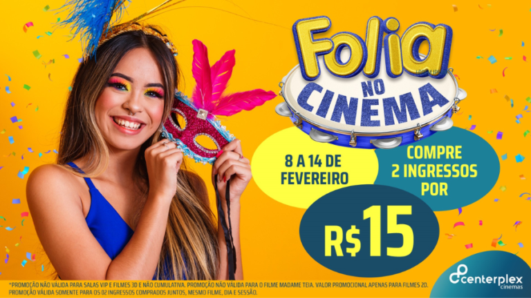 Centerplex Cinemas lança promoção exclusiva para cinéfilos neste Carnaval