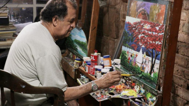 CAIXA Cultural Fortaleza promove oficina de pintura com o artista pernambucano Mestre Ferreira