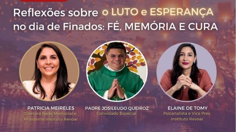Rede Memorial promove live para o Dia de Finados com o tema: Luto e Esperança com Padre Josileudo Queiroz
