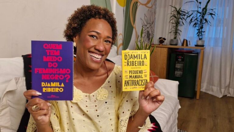 Luana Xavier lê Djamila Ribeiro e destaca sua importância na luta antirracista: “Sorte do Brasil ter uma voz tão brilhante”