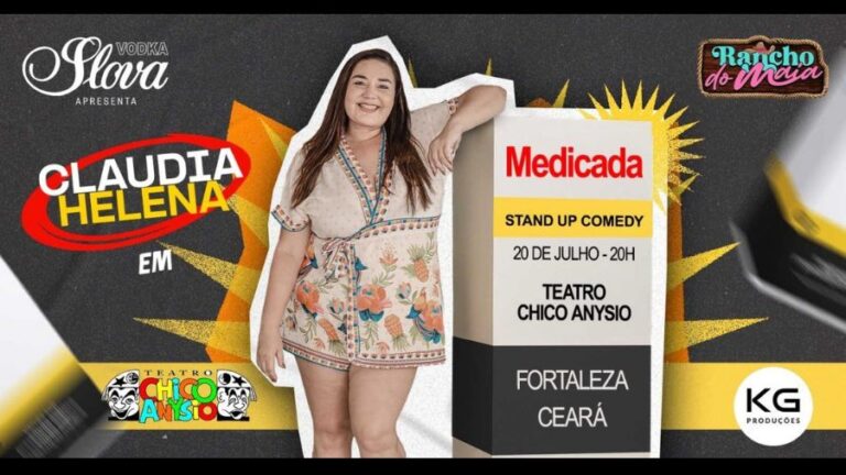 Cláudia Helena traz a Fortaleza seu novo show de stand-up “Medicada” neste domingo (20)