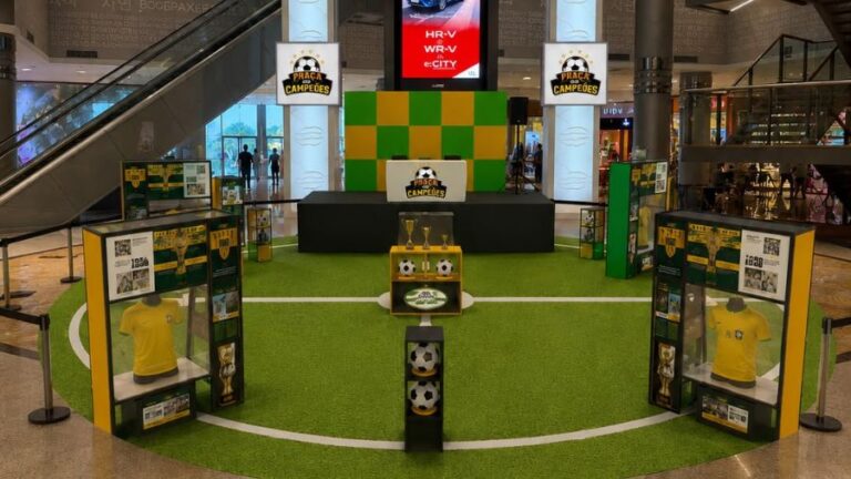 Iguatemi Bosque entra no clima da Copa do Mundo com sorteios, exposição e transmissão dos jogos da Seleção Brasileira